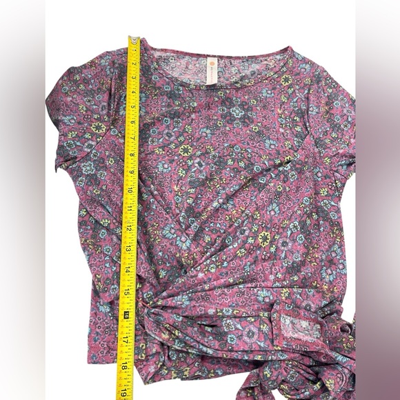 Anthropologie Daily Practice Long Sleeve Wrap Front Long Sleeve Boho Floral yoga - Picture 7 of 8